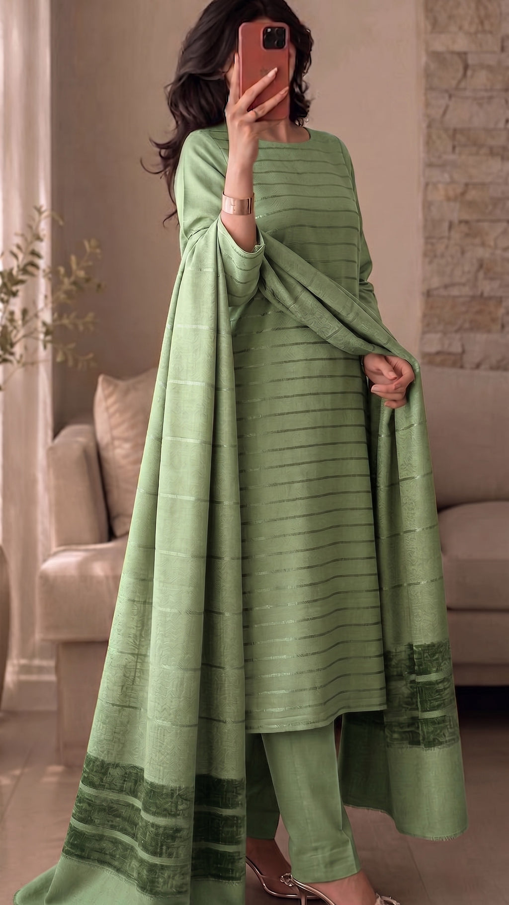 Alpine Marina Velvet 3pc (Pistachio)