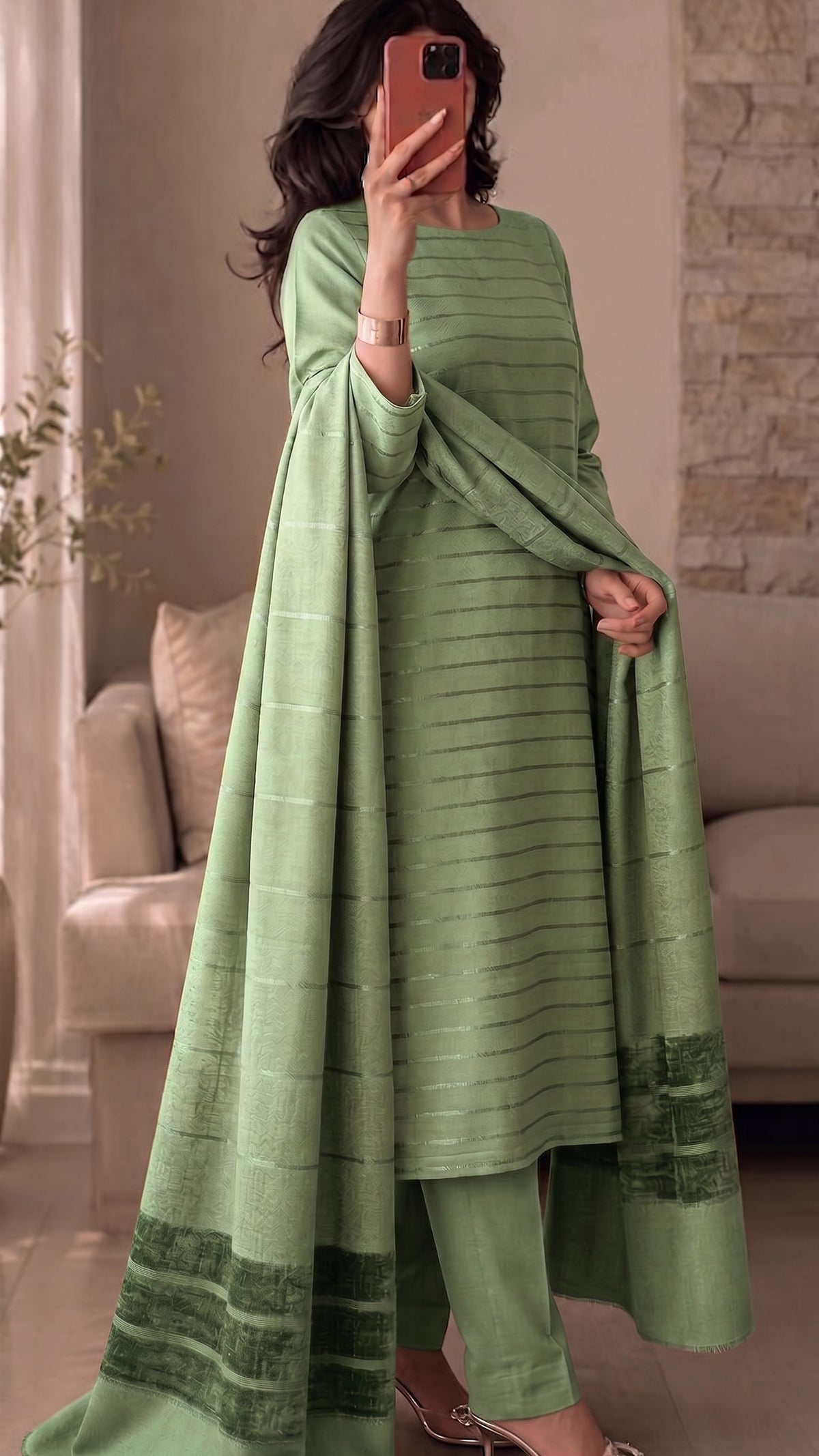 Alpine Marina Velvet 3pc (Pistachio)