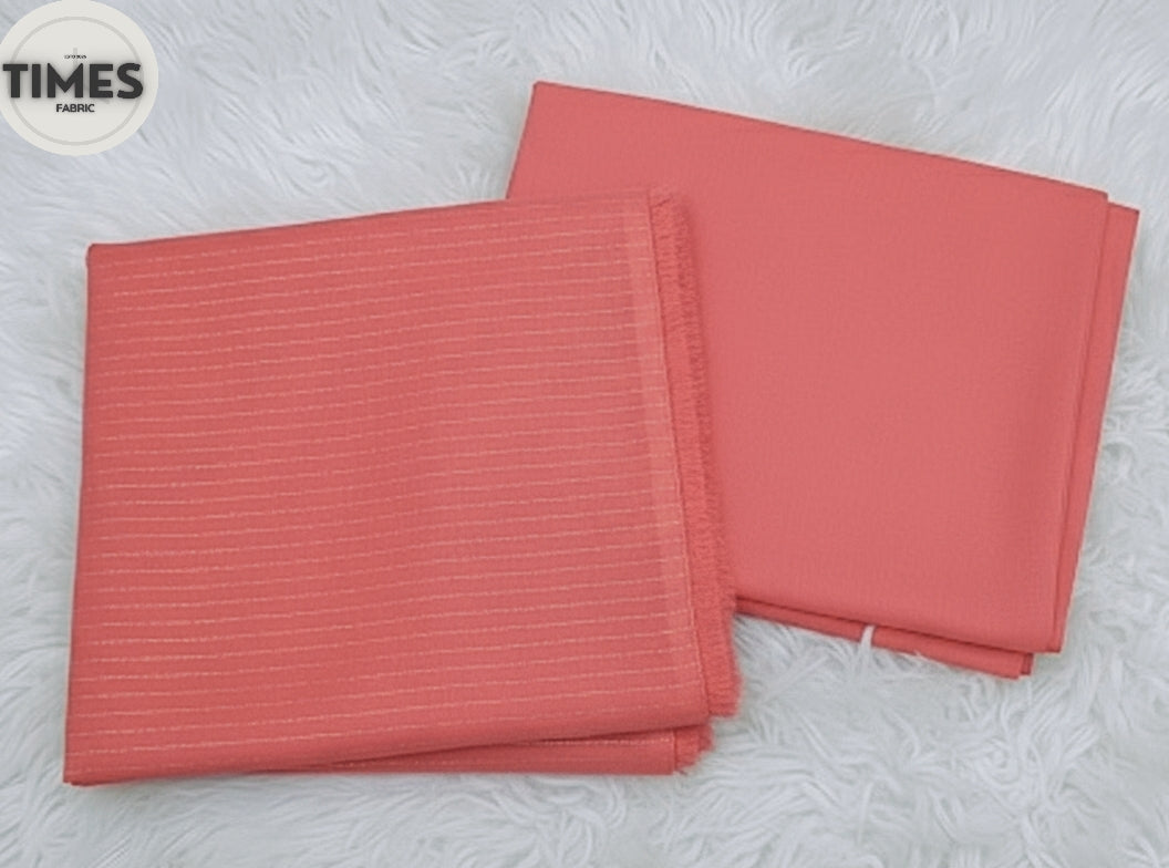 Zari Weave Lawn (Carrot Shiny)