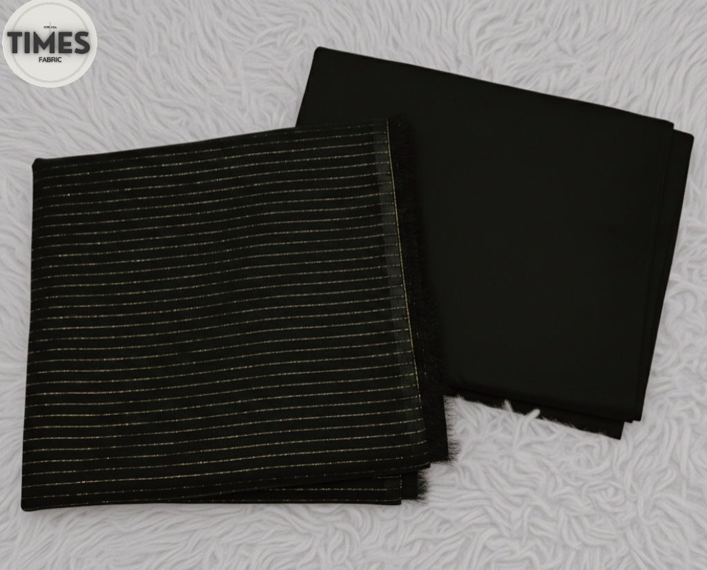 Zari Weave Lawn (Black Shiny)