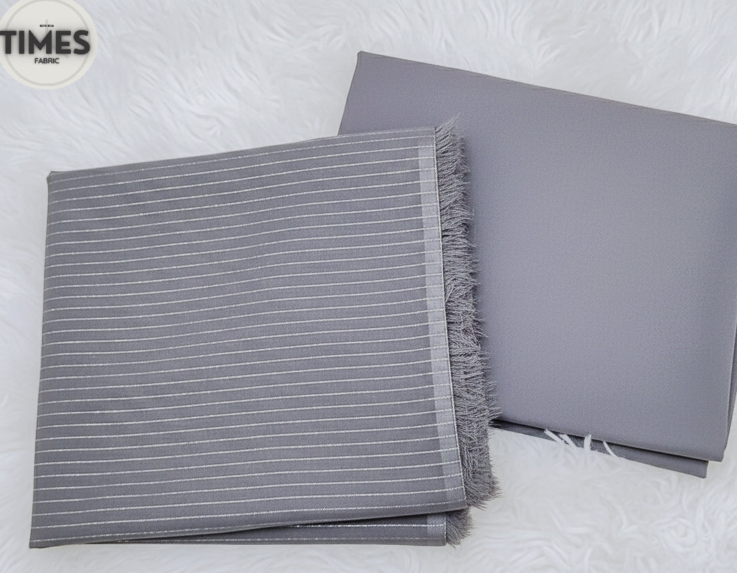 Zari Weave Lawn (Grey Shiny)