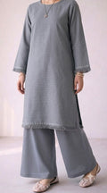 Zari Weave Lawn (Grey Shiny)